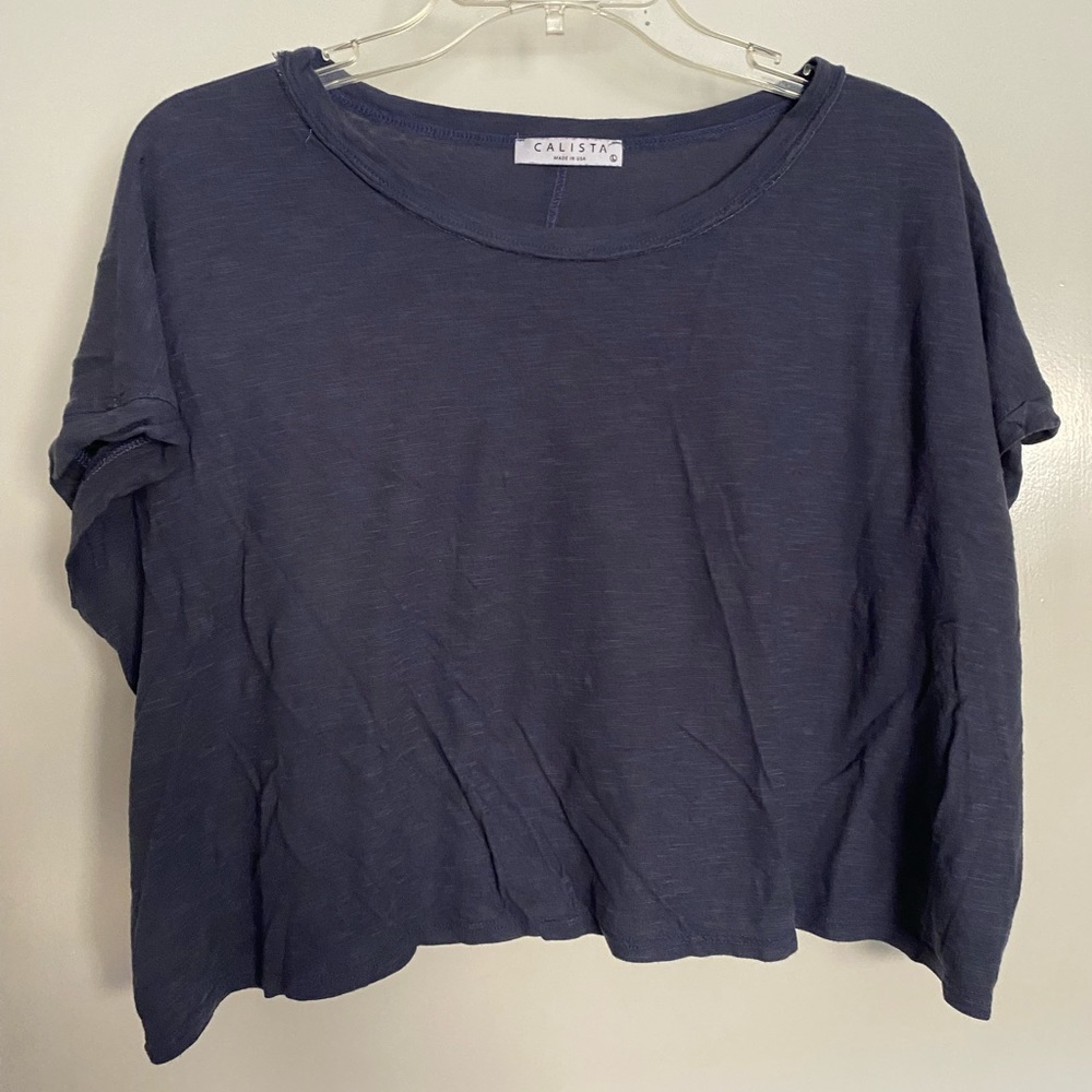 Navy blue crop top